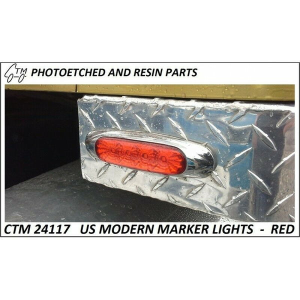 US MODERN MARKER LIGHTS  AMBER AND RED Kit   1/25
