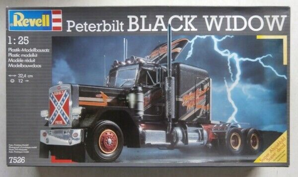 1/25 SCALE REVELL PETERBILT BLACK WIDOW MODEL TRUCK KIT  REVELL 7526