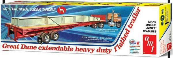 1/25 SCALE GREAT DANE EXTENDABLE FLATBED TRAILER MODEL KIT 40'