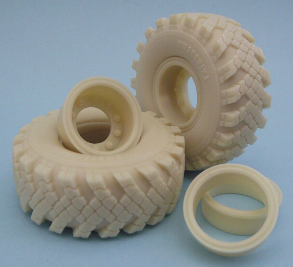 Kit Form Services V Tread OFF ROAD  TIRE WITH HUBS AND WHEELS   1/24 - ST Supply Company