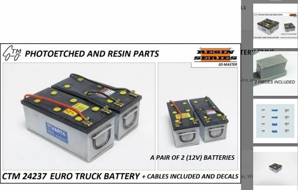 A PAIR OF 2 ,      12 VOLT TRUCK BATTERIES KIT   CTM24237      1/25 OR 1/24