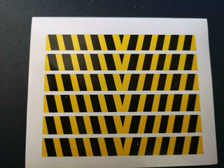 FRONT SAFETY S  DECALS  BLACK ON YELLOWINK     6 /SHEET       1/24-1/25 - ST Supply Company