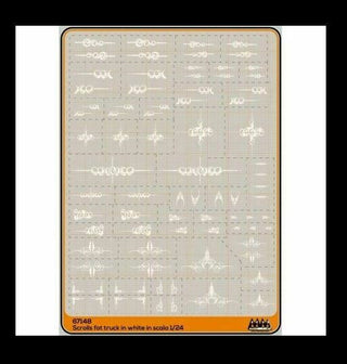 Max Model #67148  WHITE SCROLLS DECAL SET  (WHITE)  1/24 OR 1/25