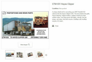 CTM031 HAYES CLIPPER  COE PHOTO ETCHED DRESS UP CONVERSION  KIT