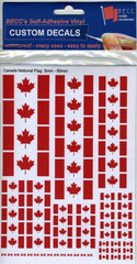 CANADIAN FLAGS SELF ADHESIVE THIN MODEL DECAL   EMERGENCY VEHICLES ETC