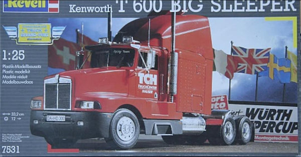 SEALED! 1/25 SCALE REVELL T600 KENWORTH CONVENTIONAL  MODEL TRUCK KIT  #7531