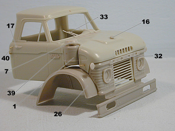 FORD N950  1/25 SCALE CAB CONVERSION KIT