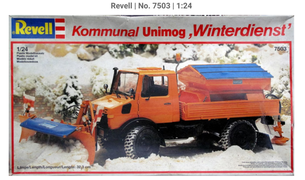 UNIMOG SNOWPLOW SANDER  1/24 Revell #7503