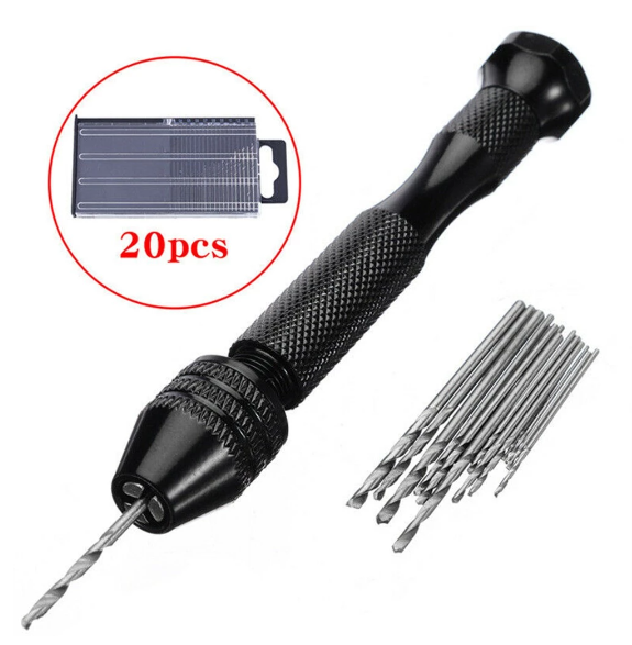 Pin Bit Set Combo Pack 20PC Micro Drill Bit set & PIN VISE all metal | ST Supply Co ...