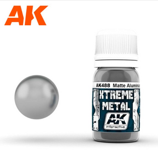 AK Interactive   3488  Matte Aluminum  Xtreme Metal paint   30ml Bottle