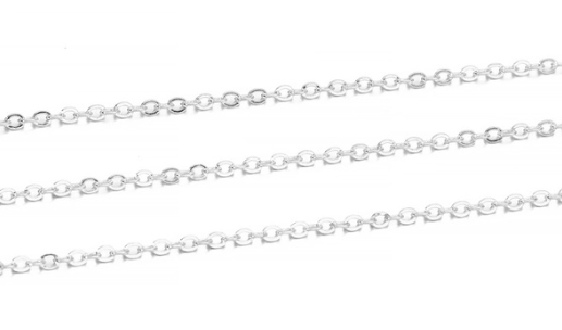 SILVER METAL MODEL CHAIN   2MM LINK X 5M (15FT)  SEE PIC