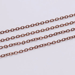 COPPER METAL MODEL CHAIN   2MM LINK X 5M (15FT)  SEE PIC