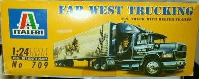 Italeri 709  Far West trucking 1/24 scale  ford Aeromax 109 w/Reefer trailer