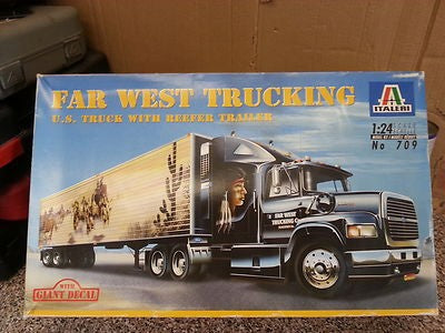 Italeri 709  Far West trucking 1/24 scale  ford Aeromax 109 w/Reefer trailer