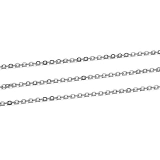Rhodium Colour METAL MODEL CHAIN   2MM LINK X 5M (15FT)  SEE PIC
