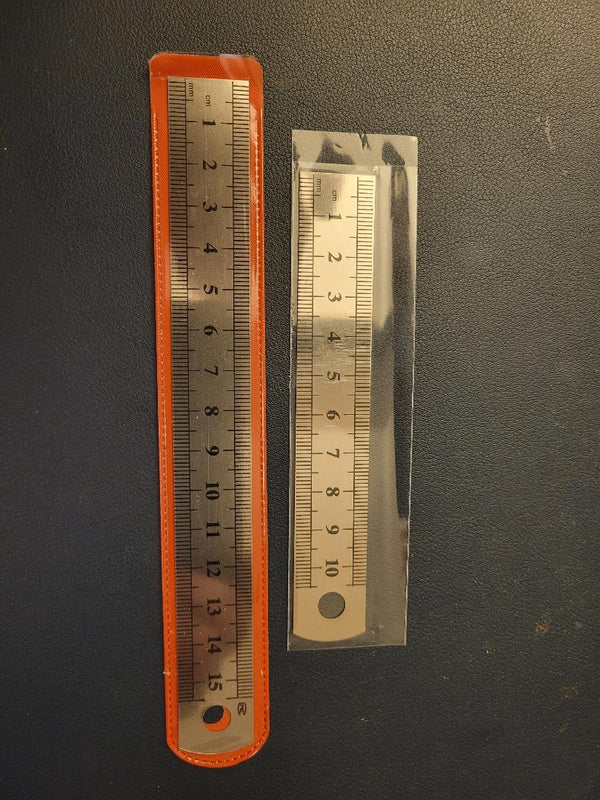 METAL RULERS(STRAIGHT EDGES)  1X 4" AND 1 X 6"        2 TOTAL