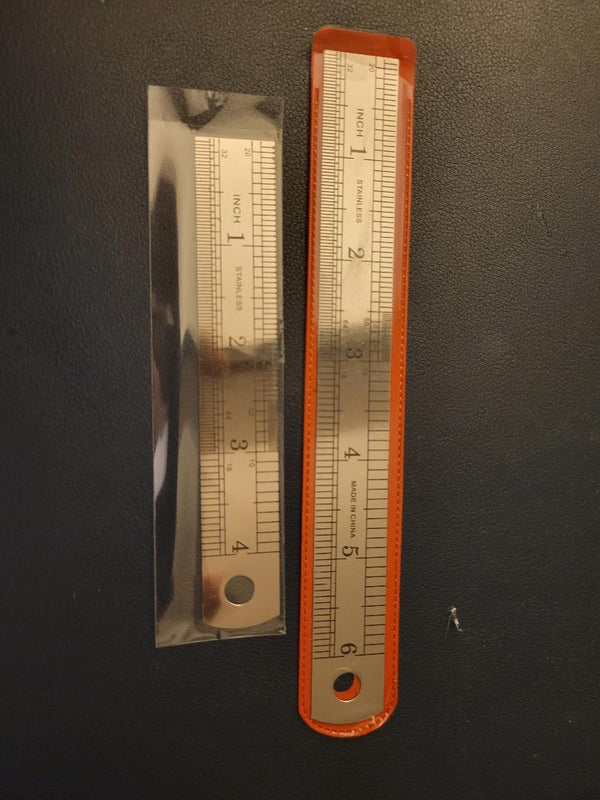 METAL RULERS(STRAIGHT EDGES)  1X 4" AND 1 X 6"        2 TOTAL