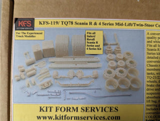 KIT FORM TQ78   SCANIA  TWIN STEER KIT   1/24 scale                               SUSPENSION
