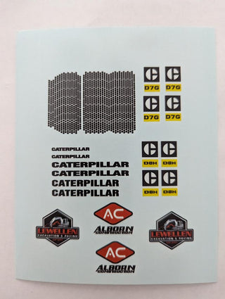 CAT Dozer decals for AMT kit            1/25 scale                                    DECALS