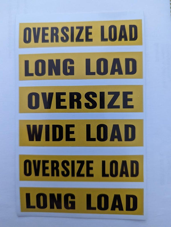 LOAD  DECALS  BLACK ON YELLOWINK     4 ASSORTED /SHEET       1/24-1/25