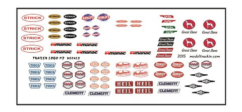 MODEL TRUCKIN TRAILER MANUFACTURER DECALS LOGOS SET#2 | ST Supply Co. Ltd.